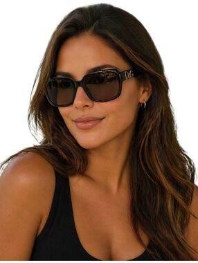 Dolce & Gabbana D&G Tortoiseshell Polarized Sunglasses Brown Gradient Italy 62mm